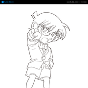 Pixiv Sketchさんの投稿 劇場版 名探偵コナン 緋色の弾丸 公開を記念し ぬりえ投稿企画を開催します 応募期間 21年1月27日 水 Pixiv Sketch