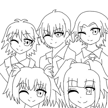 天亞 Aさんの投稿 暗殺教室 塗り絵 塗ってもらえると嬉しい 塗ってください 3年e組うた担 潮田渚 茅野カエデ Pixiv Sketch