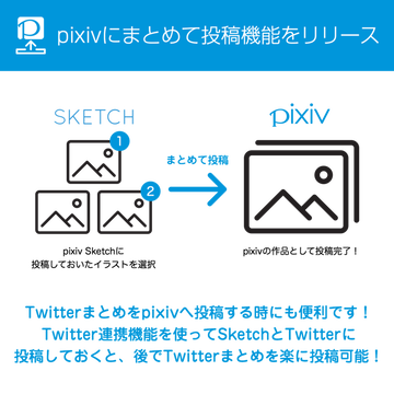 Pixiv Sketch 新機能 Pixiv Sketchに投稿したイラストをまとめてpixiv本体に投稿できる機能をリリースしました Pixiv Sketch