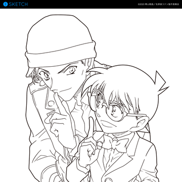 Pixiv Sketchさんの投稿 劇場版 名探偵コナン 緋色の弾丸 公開を記念し ぬりえ投稿企画を開催します 応募期間 21年1月27日 水 Pixiv Sketch