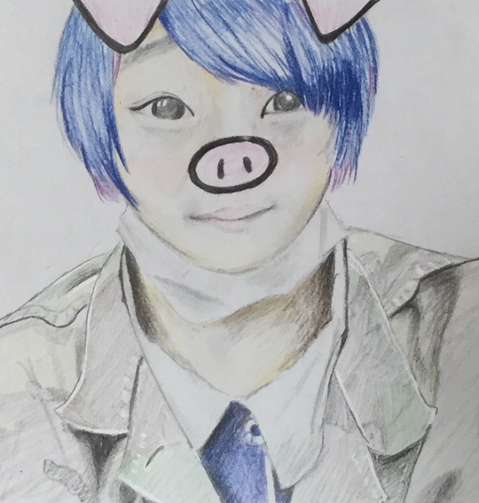樹*°(タツキ) , 初投稿 レイターズ かめむし YouTube YouTuber アナログ 色鉛筆 10分遅刻は当たり前! かめむし可愛い(*^^*) , pixiv Sketch