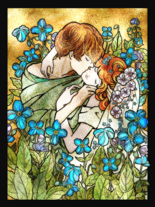 ステンドグラス風 Pixiv Sketch