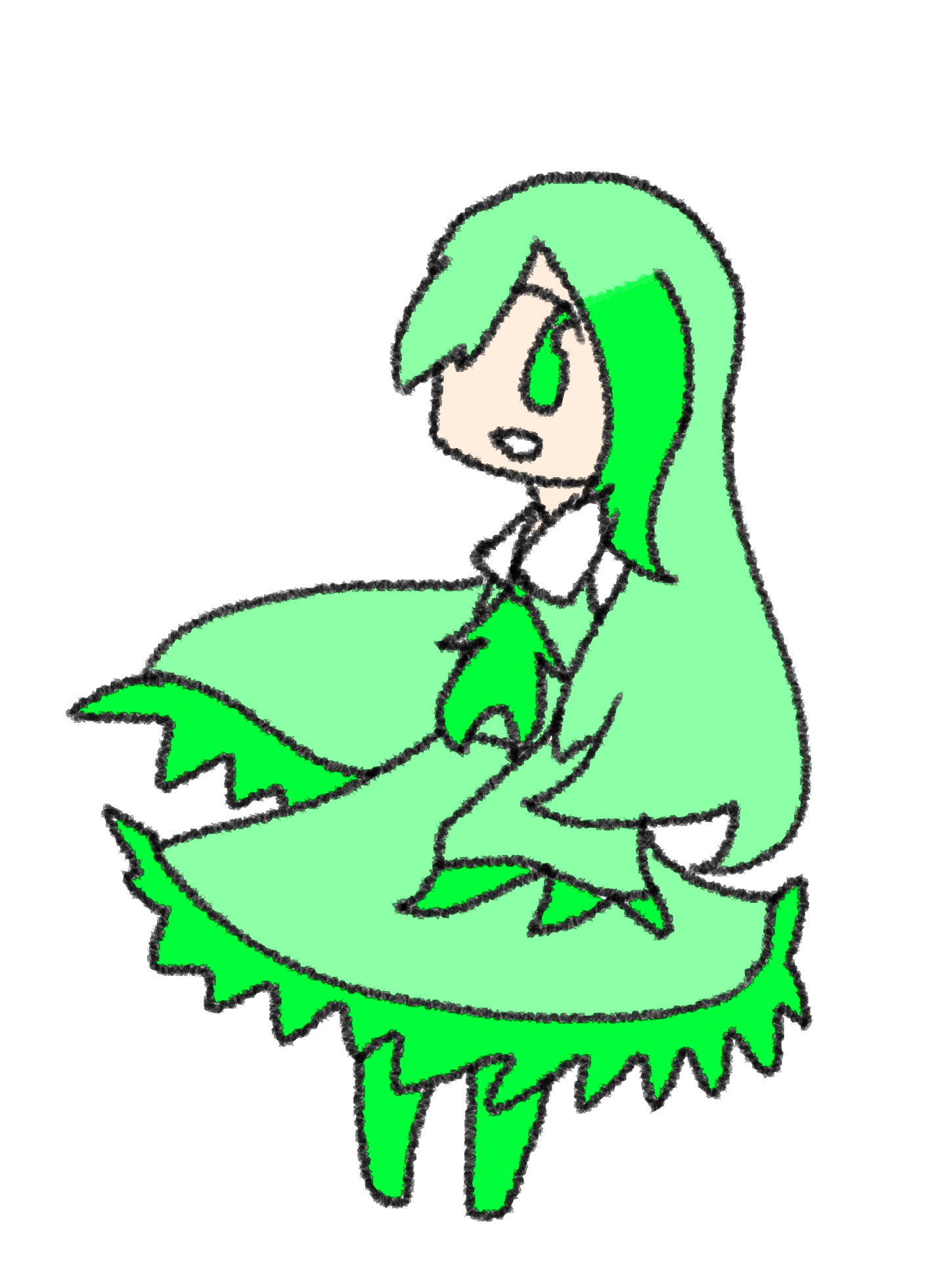 手描きイラスト オリジナルイラスト 小色紙 うさ耳フード - メルカリ