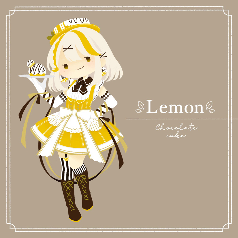 赤倉 アクリルスタンド チョコケーキ6姉妹 レモンケーキ 赤倉『チョコケーキ6姉妹 レモンチョコケーキ/オレンジチョコ