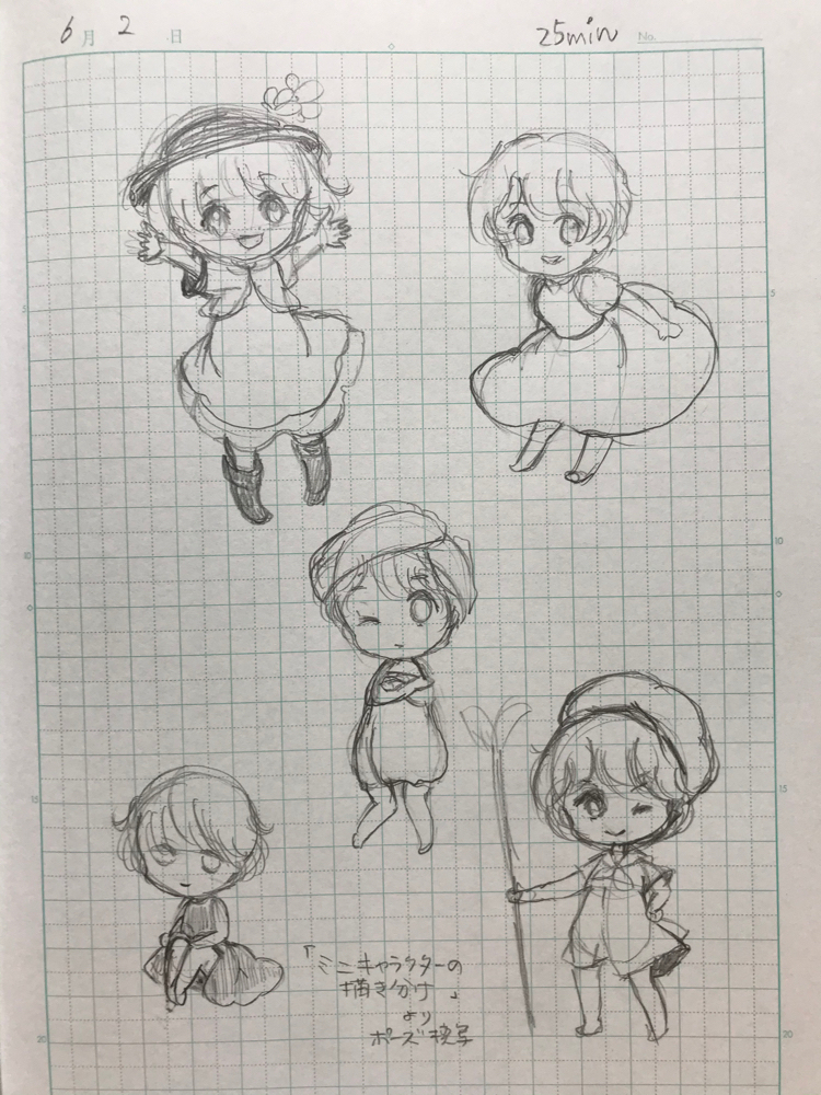 ミニキャラ練習 Pixiv Sketch