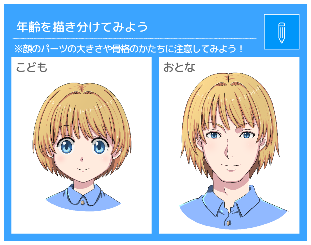 年齢を描き分けてみよう Pixiv Sketch