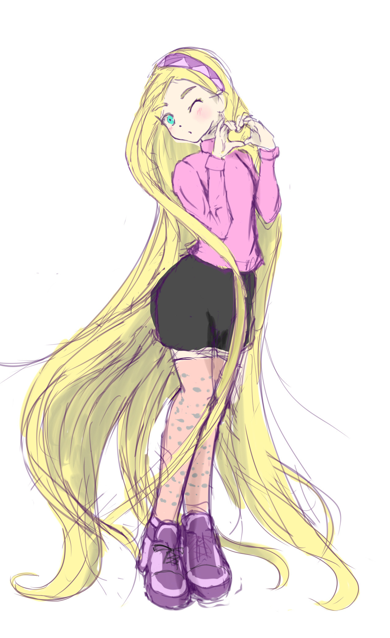 超ロングヘア Pixiv Sketch
