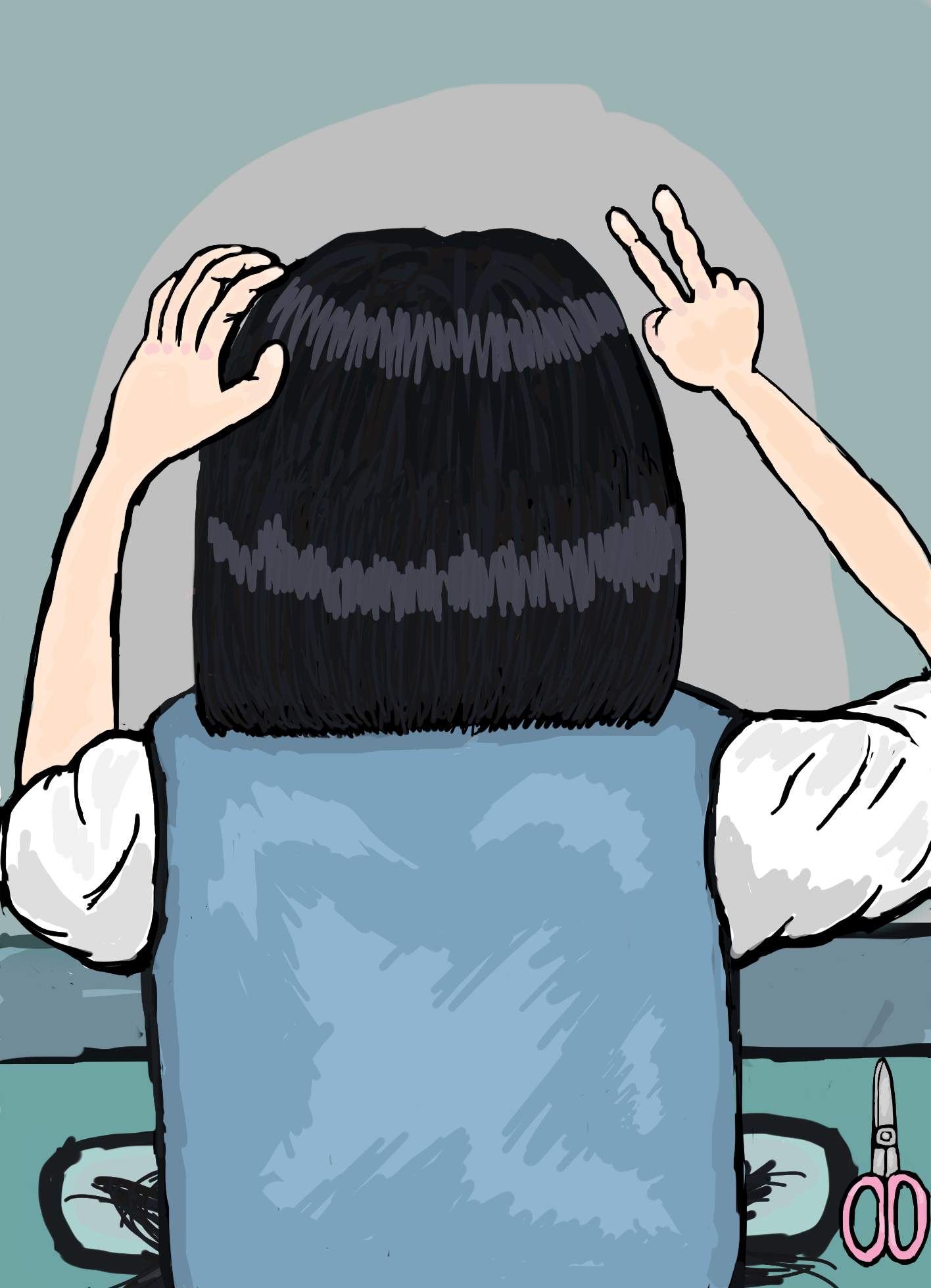 黒髪ボブ Pixiv Sketch